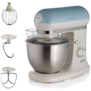 Ariete Impastatrice Vintage 1588, Planetaria per Pane, Pizza, Dolci e Pasticceria, Gancio, Frusta a Cuore e Frusta a Filo Inclusi, Capacità 5.5 Litri, 7 Velocità + Pulse, 1200W, Celeste