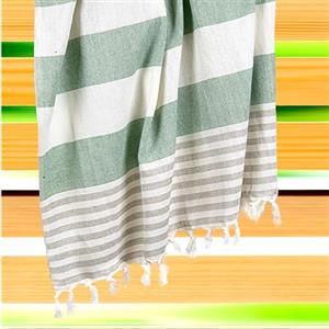 Ruggeri Maxi Telo Mare Spiaggia Fouta in Cotone, 90x170 cm, Verde