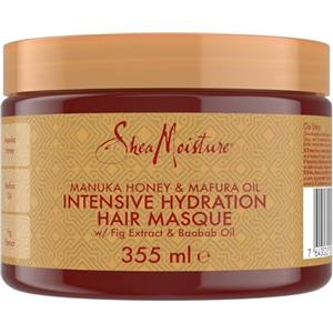 Shea Moisture SheaMoisture Maschera Intensive Hydration, Per Capelli Ricci, Crespi e Danneggiati, Capelli Morbidi e Rigenerati, Idratazione Intensa, Con Miele di Manuka, Olio di Mafura e Burro di Karité, 355ml