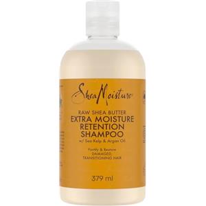 Shea Moisture SheaMoisture Shampoo Extra Moisture Retention con Burro di Karité Puro - Shampoo idratante per capelli ricci e corposi con olio di argan e alghe marine, senza solfati - 1 x 384 ml