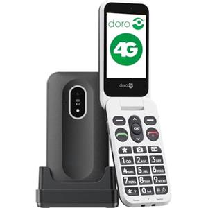 Doro Leva L20 Telefono Cellulare Sbloccato Seniors - Ampio schermo Paesaggio - Audio HD potente - Fotocamera - Tasto Assistenza con Localizzazione GPS - Telefono Basic senza Internet (nero e bianco)