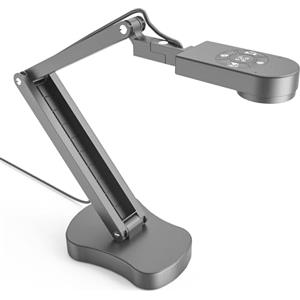 Gawervan 8MP Telecamera per Documenti & USB Document Camera per Insegnanti Microfono, Luce LED a 3 Livelli, Inversione dell'immagine su e giù, Sinistra e Destra per Apprendimento, Registrazione video