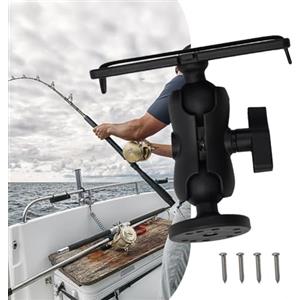 Axorafow Supporto per ecoscandaglio marino per profondità 360°, supporto a sfera sintonizzabile in ABS con installazione a sgancio rapido 160 x 150 mm, 350 g, nero