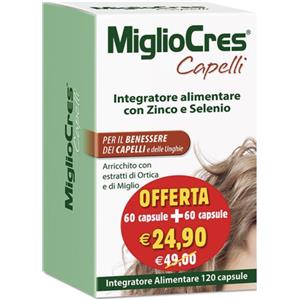 F&F MiglioCres Capelli - Integratore Anticaduta con Miglio e Ortica, 60 60 Capsule per Capelli Sani e Forti