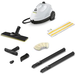 Kärcher Pulitore a Vapore SC 2 EasyFix, Pronto in 6.5 min, 1500 W, Serbatoio 1 litro, Area 75m², Include Bocchetta pavimenti e panno EasyFix, Bocchetta Manuale e Panno, Spazzola Tonda