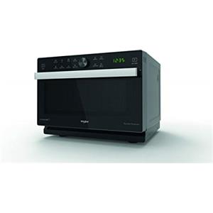 Whirlpool Libera installazione MWP 337 SB - Forno a Microonde Supreme Chef + Grill, Con double steamer, Griglia alta, piatto Crisp +maniglia, 33 litri, Nero/Argento, 37.3 x 49 x 49.5 cm