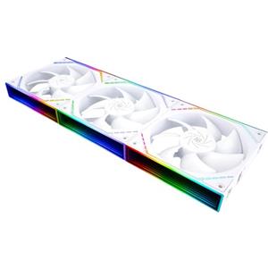 TR-TL-M12QW X3 VENTO CPU Custodia da 120 mm Custodia, Connettore PWM Silent Corrending Computer con cuscinetto S-FDB, ventola per PC con effetto di luce dello specchio Argb, basso rumore, bianco