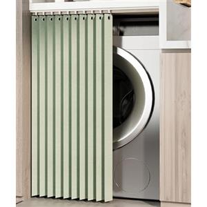 BDXZJ Tenda Corta per Finestra con Binario Tende Porte Antipolvere Privacy per Scaffale Tendina sotto Lavello Cucina per Armadio da Cucina, Scarpiere, Armadi, Lavatrice, Mensola E,H100cm/track50cm