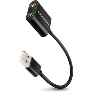 AXAGON compatibile ADA-12 USB 2.0, mini adattatore audio stereo, cavo da 15 cm