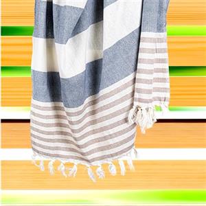 Ruggeri Maxi Telo Mare Spiaggia Fouta in Cotone, 90x170 cm, Blu