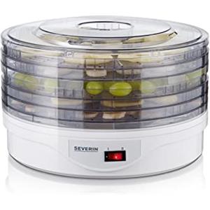SEVERIN OD 2940 Essiccatore alimentare multiuso, Essiccatore con 5 ripiani regolabili in altezza, Essiccatore frutta adatto anche a verdure, carne e pesce