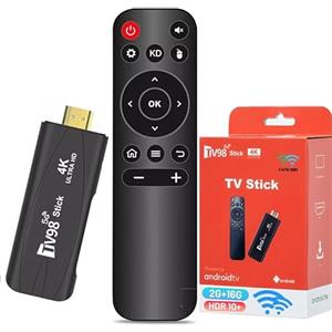Tvszizx Android TV Stick 4K 2G+16GB H313 Quad-Core 64bit WiFi5 Dual 2.4G/5G WiFi HDR10+ HD Smart TV Stick Box (H 2+16)
