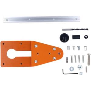 Hyuduo Piastra Base per Fresatura Circolare, Kit Binario Guida Corto, Piastra Ribaltabile per Fresatrice e Banco Lavoro, Strumenti di Guida per Lavorazione Legno