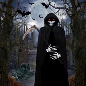 Booaee Costume da Tristo Mietitore, Vestito Halloween Costume Morte Bambino, Morte Costume di Halloween Costume Bambino, Halloween Costume Bambina Halloween Bambina 10 Anni Clown Horror