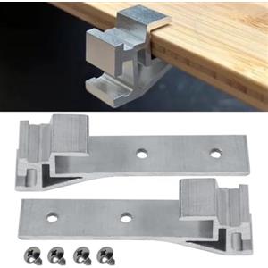 Axorafow Set di chiusure di collegamento per tavolo da campeggio in acciaio inossidabile (confezione da 2) per tavoli pieghevoli Igt - Piastra di prolunga da 10 x 2 cm, fibbia di collegamento