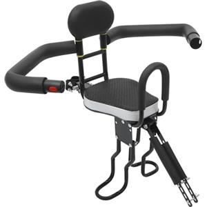 HongKKon Seggiolino da bicicletta, seggiolino rimovibile, schienale e supporto e pedali, carico 80 kg, seggiolino anteriore per bambini, adatto per bambini da 1 a 5 anni