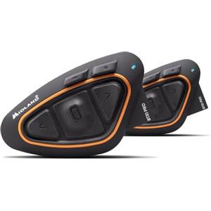 Midland BTX1 PRO Doppio OLD VERSION Interfono Moto Bluetooth Coppia, Auricolari Casco con Cancellazione del Rumore, Comunicazione Pilota Passeggero - 2 Auricolari