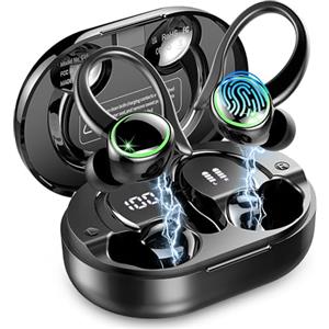 Matast Cuffie Bluetooth 5.4 Sport, 2026 Auricolari Bluetooth con 6D Bass Stereo, 50 Ore Cuffie In Ear Cancellazione Rumore ENC e 4 HD Mics, HiFi Cuffiette LED Display, IP7 Impermeabile Cuffie Senza Fili