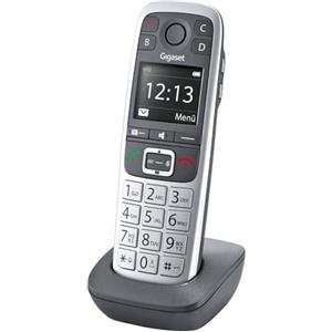 Gigaset E560HX - Ricevitore DECT con base di ricarica - telefono cordless per router e base DECT - Compatibile con Fritzbox - chiamata di emergenza con 4 numeri - pulsante extra veloce e pulsanti grandi, argento