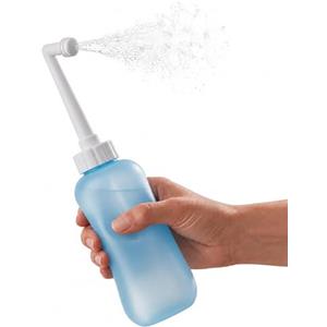 Avilia - Bidet Portatile Post Partum 450ml - Doccetta Intima Ergonomica con Ugello Angolato a 60° - Bottiglia Squeeze Morbida in EVA per Igiene Perineale - Lavaggio Intimo da Viaggio e Ospedale
