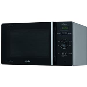 Whirlpool MCP345SL Forno a Microonde Chef Plus + Grill, 25 litri, argento, con griglia alta e piatto Crisp + maniglia