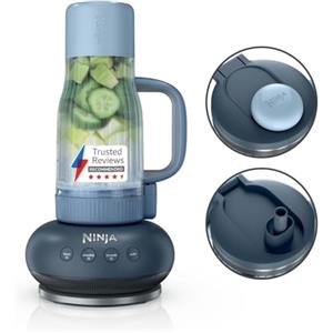Ninja BlendBoss - Frullatore con bicchiere portatile, frullatore personale con bicchiere da viaggio rimovibile, 3 modalità preimpostate automaticamente, Cyberspace DB351UKCY
