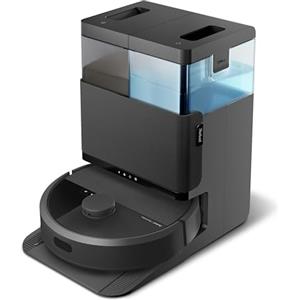 iRobot Roomba Plus 405 Combo + Stazione AutoWash, Robot Aspirapolvere Lavapavimenti, LiDAR, Rilevamento Tappeti, Previsione Pulizia Pavimento, DualClean, SmartScrub, Controllo Vocale e App, Nero