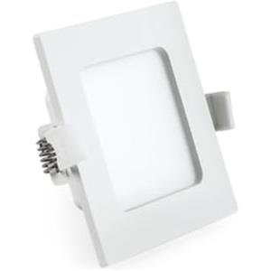 Lampo Lighting Technology LAMPO SQLED 6 WATT FARETTO LED DA INCASSO QUADRATO 6 WATT 4000°K 490 LUMEN BIANCO NATURALE CRI >80 FORO 105X105 mm
