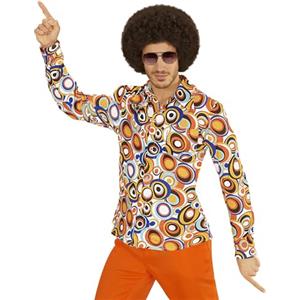 W WIDMANN MILANO Party Fashion - Camicia Anni '70,Camicia da Uomo,Stile Disco,Costumi di Carnevale