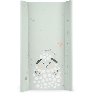 Kikka Boo KikkaBoo Fasciatoio Portatile Neonato 80x50 cm SLEEPY SHEEP, Materassino Fasciatoio Impermeabile e Morbido in PVC, Verde