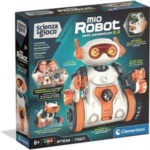 Clementoni Mio Robot 2.0 - Kit di Robotica Educativa per Bambini 8 Anni, Programmazione e Assemblaggio, Stimola Abilità Logiche