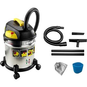 Lavor Bidone Aspiratutto senza Sacco Solidi e Liquidi Capacità 20 Litri Potenza 1200 Watt Funzione Soffiatore con Ruote - 8.243.0002 Vac 20 S