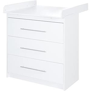 Roba - Fasciatoio Maren con fasciatoio rimovibile e 3 cassetti, utilizzabile come cassettiera, altezza 90,5 cm, colore: Bianco
