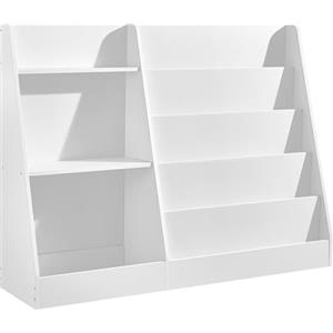 SONGMICS Mobile Porta Libri e Giocattoli per Bambini, Libreria Montessoriana a 5 Ripiani, Scaffale per Libri Illustrati, Cameretta, 30 x 103,6 x 80 cm, Bianco Nuvola GKR077WZ01