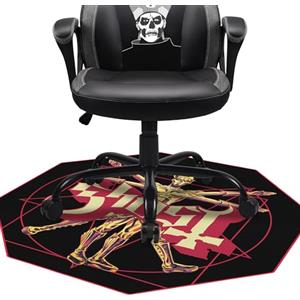 Subsonic - Tappetino da Gioco per Sedia Gaming Ghost - Nero | Licenza Ufficiale, Decorazione per Fan, Antiscivolo, Protezione Pavimento per Sedia, 100x100 cm