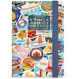 Legami - Agenda Settimanale 2026-2027, Travel Stickers, 16 Mesi Small