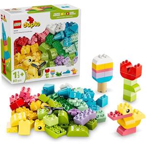 LEGO DUPLO Scatola Creativa Colorata - Giochi Didattici per lo Sviluppo della Motricità Fine - con Mattoncini con Numeri, Animali, Veicoli e Cibo - Regalo per Bambini e Bambine da 1 Anno in su - 10479