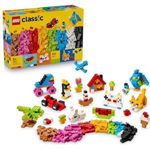 LEGO Classic Mattoncini colorati creativi 11045 | Giochi STEM per bambini da 5 anni, mattoncini per costruire animali giocattolo, veicoli e figure, idea regalo, 820 pezzi