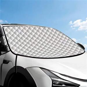 Autreykorn Parasole Auto Parabrezza, Anti UV Antifurto, con 5 Magnetica e Borsa Adatto per Maggior Parte delle Auto 193x126 cm