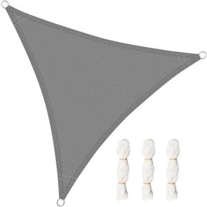 WOLTU Vela ombreggiante 3.6x3.6x3.6m in HDPE 180 g/m² Traspirante Tenda a Vela Parasole Triangolare Protezione Solare Respirante Anti UV Giardino Esterni Grigio