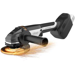 Litheli Smerigliatrice angolare a batteria da 20 V, 125 mm (senza batteria), 2500 - 8500 giri/min, motore brushless, Flex con regolazione della velocità per tagliare, levigare, lucidare e rimuovere
