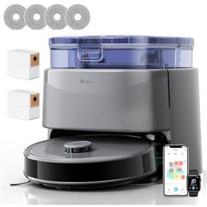 Lefant M3 Ultra Robot Aspirapolvere Lavapavimenti con Mappatura, 23000Pa, Laser dToF, Evitamento PSD, Mop Rotanti con Lavaggio a 75°C e Asciugatura, Autosvuotamento 3,2L, WiFi 2.4G/5G, Alexa/App