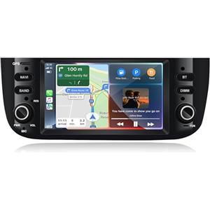 FAJSE Autoradio Android 6,2 per Fiat Linea & Punto Evo (2010-2017) - CarPlay cablato & Android Mirror Link, Navigazione GPS, Bluetooth, WiFi, Radio FM, Controllo al volante, 2GB RAM + 16GB ROM