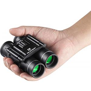 QUNSE Binocolo Tascabile per Bambini e Adulti - 10 x 25 per il Birdwatching Binocolo Pieghevole Compatto con Impermeabile per la Caccia al Turismo di Viaggio