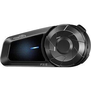 Fodsports FX-S Interfono Moto, Auricolare Casco Bluetooth 5.4 per 2 Piloti, Sistema di Comunicazione 1000m, Tripla Riduzione Rumore, Stereo HiFi, Vivavoce Musica e Chiamate, Impermeabile IP67 (1, Nero1)
