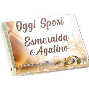 Generico Cioccolatini personalizzabili - Matrimonio - Compleanno - Nascita - Battesimo - Comunione - Laurea - SENZA GLUTINE - Cioccolattini Personalizzati 30 pezzi (Dimensioni standard, Matrimonio 2)