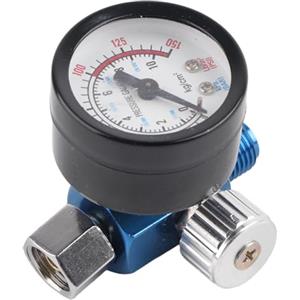 Broco Regolatore Pressione Aria, Manometro Pistola Vernice G1/4 Riduttore Aria Compressa Valvola Regolazione Aria Controllo Pressione Aerografia Utensili Pneumatici