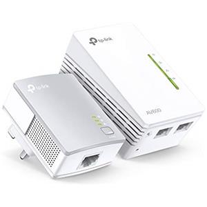 TP-Link [Vecchio Modello] TP-LINK tl-pa4020p Kit v1.20 AV600 a due porte adattatore Powerline con AC di passaggio Starter Kit/Range Extender Estensione/Wi-Fi/Wi-Fi Booster/Hotspot, spina UK, confezione da 2