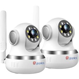 Ctronics 4G Telecamera Interno con SIM, 2K 3MP Visione Notturna Colore/IR/Smart, 8 Posizioni Preimpostate, Auto Tracking, Accesso PC & App, FTP/Cloud, Allarme Personalizzabile, Set da 2