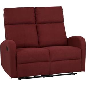 Totò Piccinni Divano Relax 2 POSTI EUREKA, Reclinabile Manuale con Maniglia Laterale, Imbottitura Ergonomica, Struttura in Legno (Tessuto Bordeaux New)